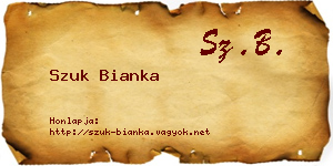 Szuk Bianka névjegykártya